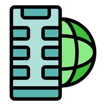 Web smartphone icon vector flat Stock Illustration