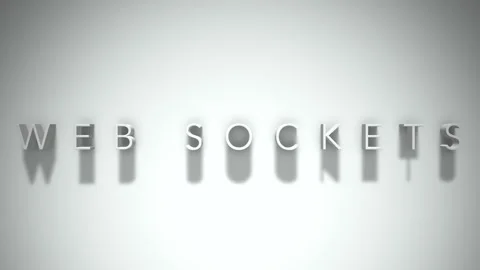 Web sockets 3D title animation with shadows on a white background Видео 297269057