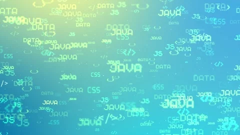 Web software delevopment concept, curly brackets with abstract programming code Stock Footage 302112571