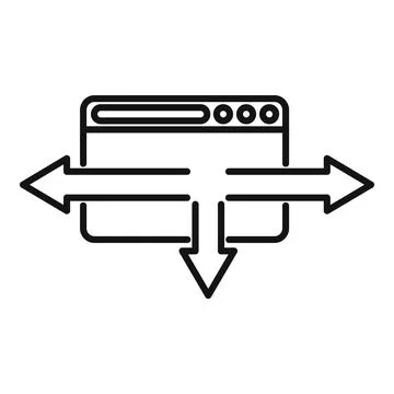 Web solution icon outline vector. Success opportunity Stock Illustration