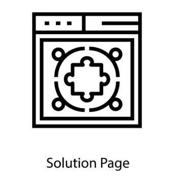 Web Solution Page Stock Illustration