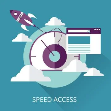 Web speed access concept Illustrazione stock