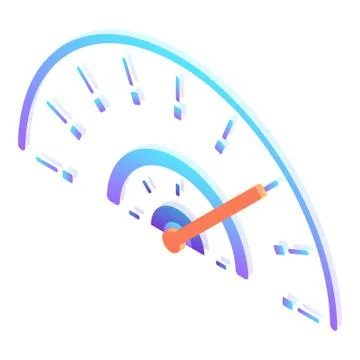 Web speed test icon, isometric style Stock Illustration