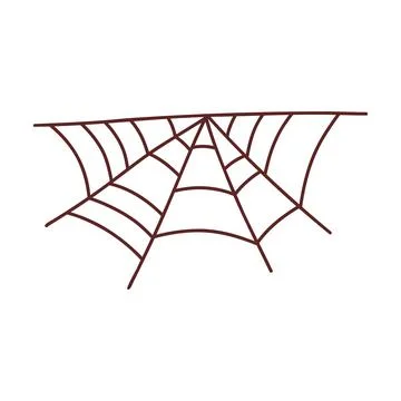Web spider cobweb. Halloween element. Trick or treat concept. Vector illustra Stock Illustration