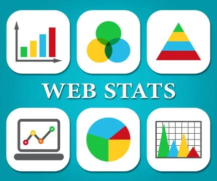  Web Stats Representing Business Graph And Forecast Stockillustratie