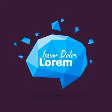 Web sticker polygonal design, vector Stock Illustration