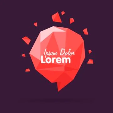 Web sticker polygonal design, vector Stock Illustration