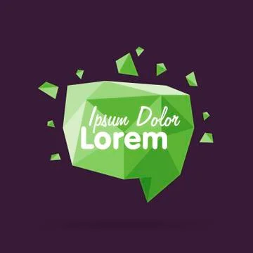 Web sticker polygonal design, vector Stock Illustration