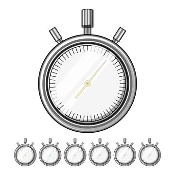 Web stopwatch cartoon vector graphic Illustrazione stock