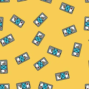 Web stories seo vector seamless pattern Illustrazione stock