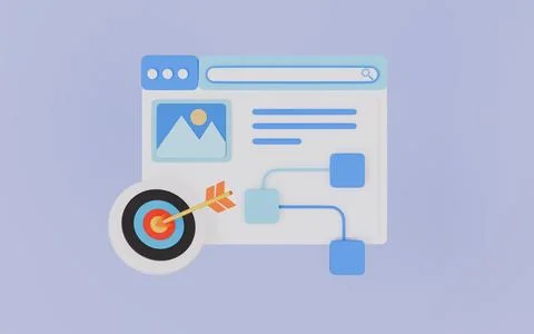 Web strategy useful for digital marketing, website, internet, advertisement Stock Illustration
