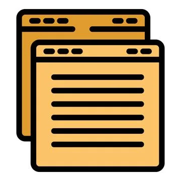 Web surfing search engine icon vector flat Stock Illustration