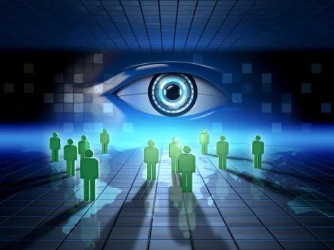 Web surveillance Stockillustratie