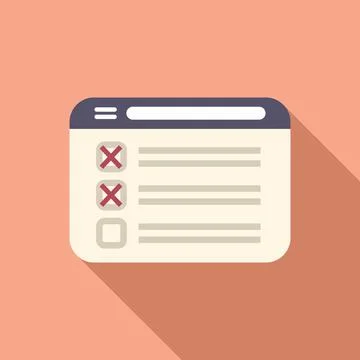 Web task schedule icon flat vector. Event time Illustrazione stock