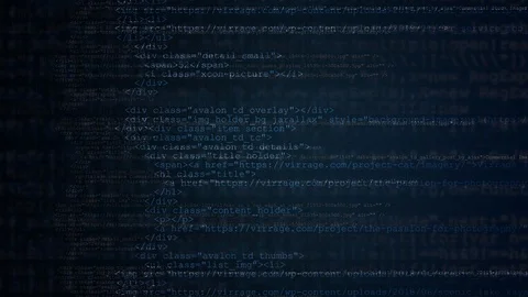 Web Technologies Concept. Running Website Source Codes Video stock 122765663