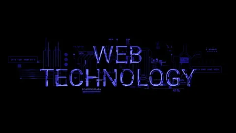 Web technology blue HUD word text style of computer Data Information internet 2D Stock-Footage 292107433