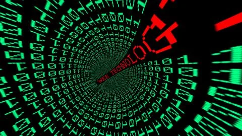 Web technology data tunnel Illustrazione stock
