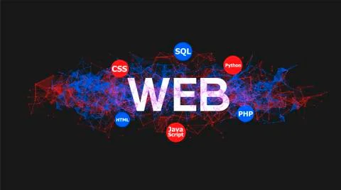 WEB technology for website design Stock Illustration