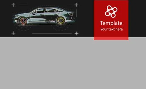 Web template for car service . Design graphic, concept website elements layout Stock Illustration