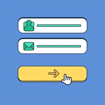 Web Template of Computer Login Form Stock Illustration