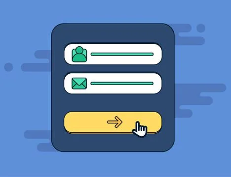 Web Template of Computer Login Form 스톡 일러스트