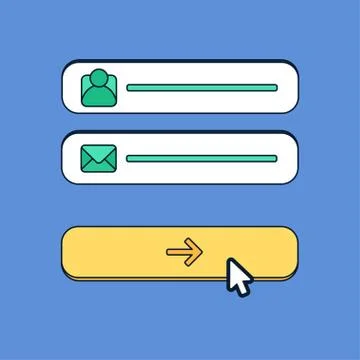 Web Template of Computer Login Form Stock Illustration