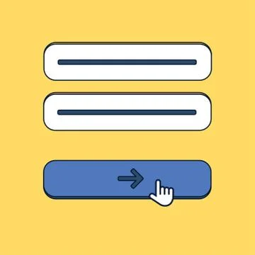 Web Template of Computer Login Form Stock Illustration