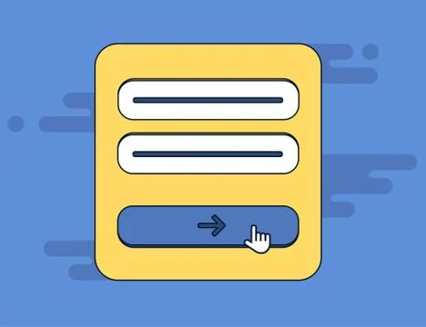 Web Template of Computer Login Form Stock Illustration