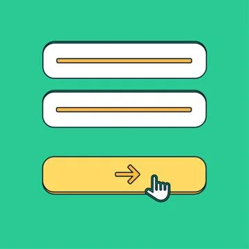 Web Template of Computer Login Form Stock Illustration