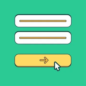 Web Template of Computer Login Form Stock Illustration