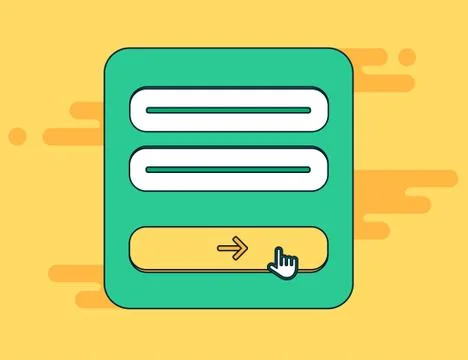 Web Template of Computer Login Form 스톡 일러스트