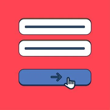 Web Template of Computer Login Form Stock Illustration