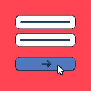 Web Template of Computer Login Form Stock Illustration