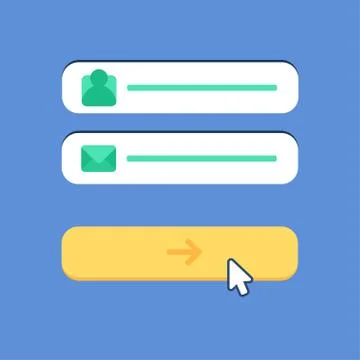 Web Template of Computer Login Form Stock Illustration