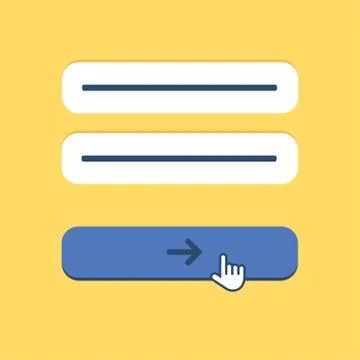 Web Template of Computer Login Form 스톡 일러스트