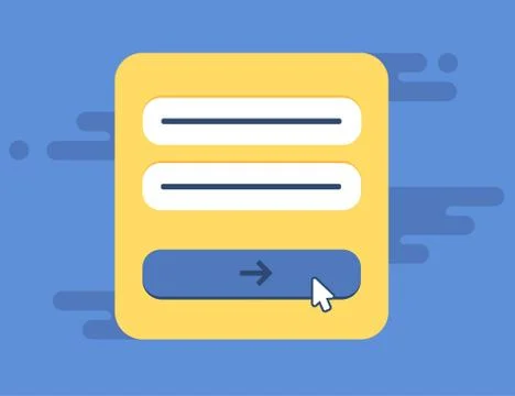 Web Template of Computer Login Form Stock Illustration