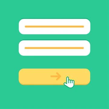 Web Template of Computer Login Form Stock Illustration