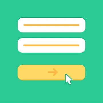 Web Template of Computer Login Form Illustrazione stock