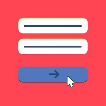 Web Template of Computer Login Form Illustrazione stock