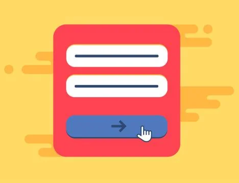 Web Template of Computer Login Form Stock Illustration
