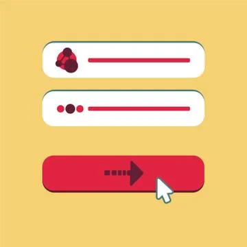 Web Template of Computer Login Form Stock Illustration