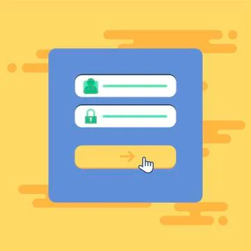 Web Template of Computer Login Form Stock Illustration