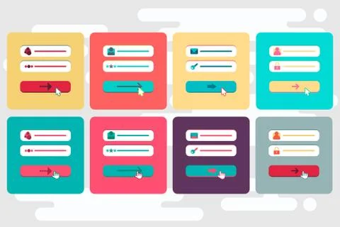 Web Template of Computer Login Form Stock Illustration