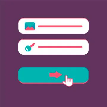 Web Template of Computer Login Form Stock Illustration