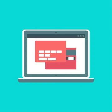 Web Template of Computer Online Shopping Form Stock Illustration