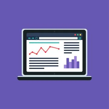 Web Template of Computer Site or Article Form Stock Illustration