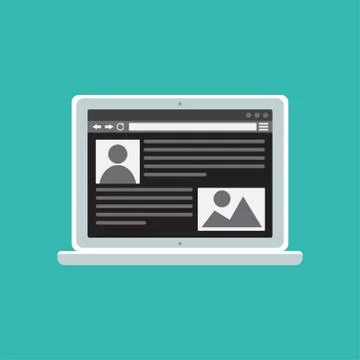 Web Template of Computer Site or Article Form Stock Illustration