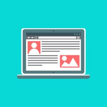 Web Template of Computer Site or Article Form Stock Illustration