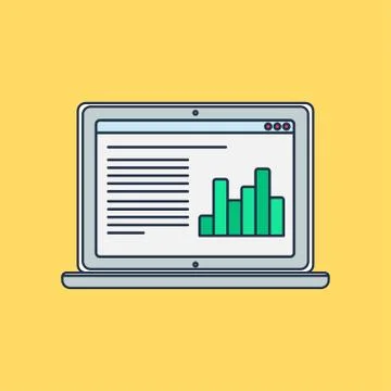 Web Template of Computer Site or Article Form Stock Illustration