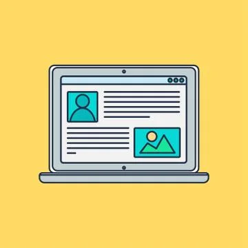 Web Template of Computer Site or Article Form Stock Illustration